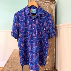 Chubbies Vibrant Sailboat Pattern Shirt Size M